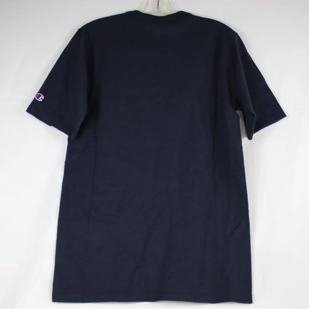 Champion Navy Blue 100%‎ Cotton Logo Heritage T-Shirt Mens Size Small - NEW - Picture 2 of 8